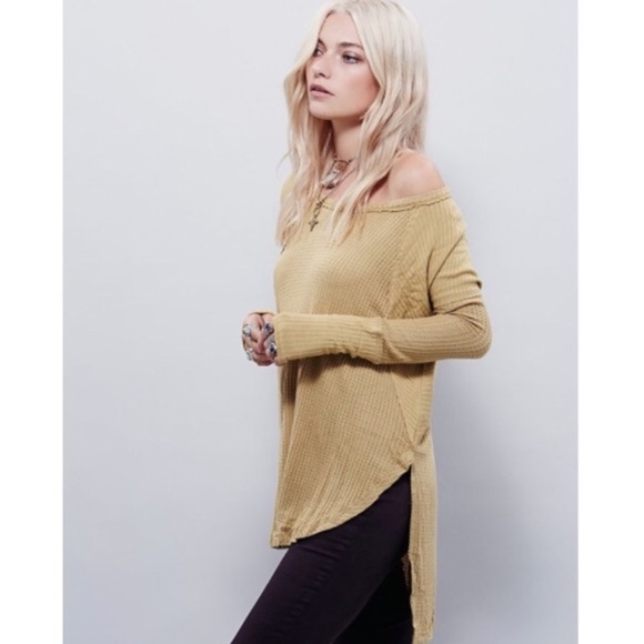 Free People Tops - NWT Free People Mustard Ventura Thermal